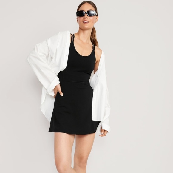 NWT! Black PowerChill Sleeveless Strappy Shelf-Bra Dress - Size Large - Picture 4 of 8